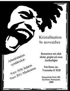 Affisch Kristallnatten 2011